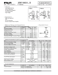 Datasheet 2SK1663-S manufacturer Fuji